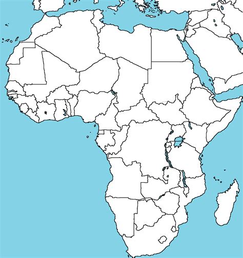 Printable Blank Africa Map