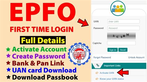 Epfo First Time Login Kaise Kare Uan Activation Epf Passbook Check