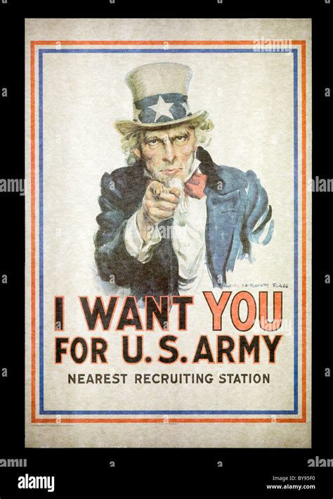 J M Flagg S Poster Uncle Sam I Want You For U S Army Stock Photo Royalty Free Image