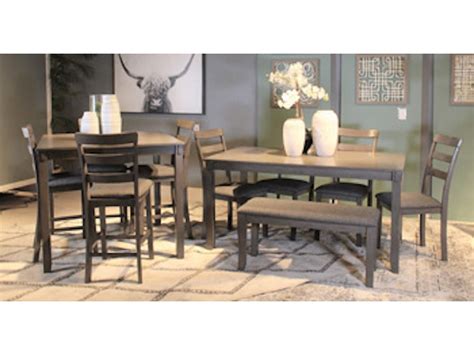 Ashley Bridson Bridson Counter Height Dining Table And Bar Stools Set