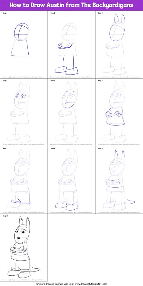 How To Draw Austin From The Backyardigans The Backyardigans Step By
