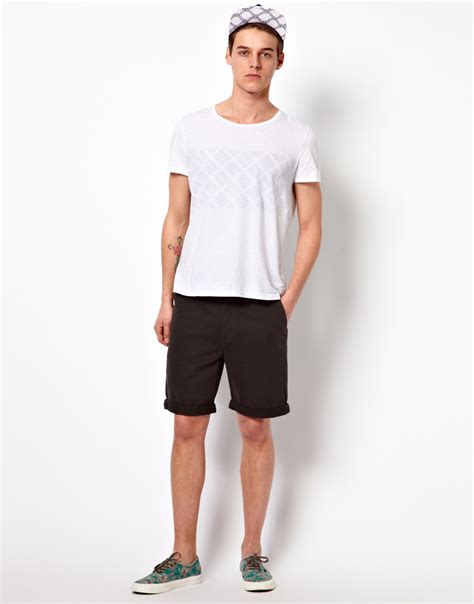 Lyst Vans Chino Shorts Excerpt Washed Twill In Black For Men
