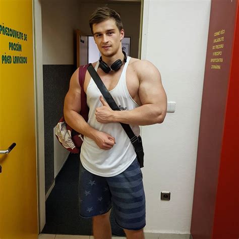 Fit Studs Biceps Pavel Pivovarcik European Bodybuilder Hunk Thumbs Up