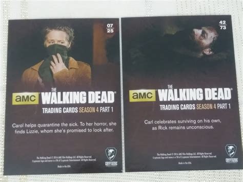 The Walking Dead Season 4 Part 1 Trading Cards Box Cryptozoic 2016 Lot Of 3 Non Sport Trading