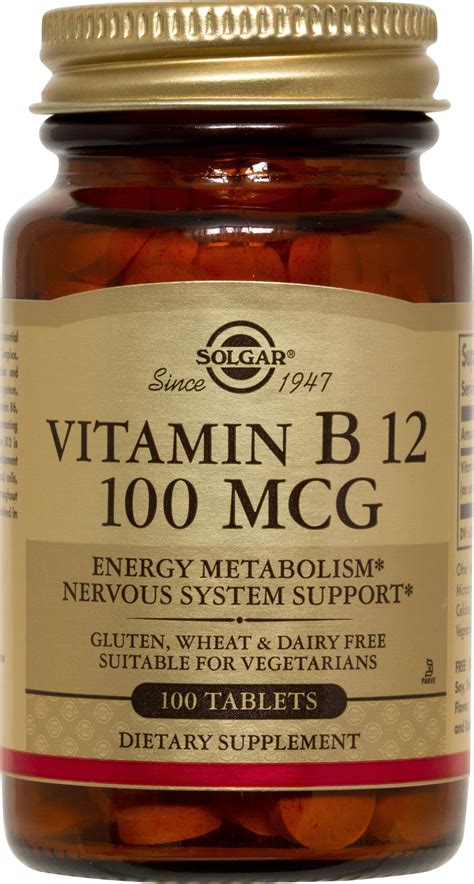 Solgar Vitamin B12 100 Mcg Tablets 100 Ct 3 Pack