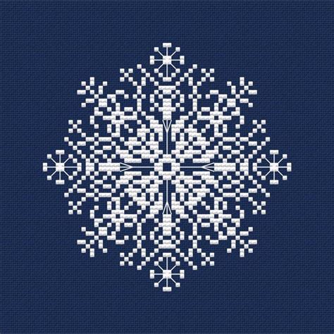 Lacy Snowflake Cross Stitch Pattern Christmas Snowflake Pattern