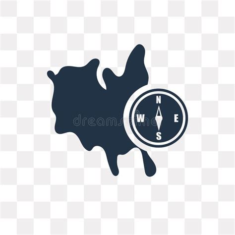 Map And Compass Orientation Tools Vector Icon Isolated On Transparent