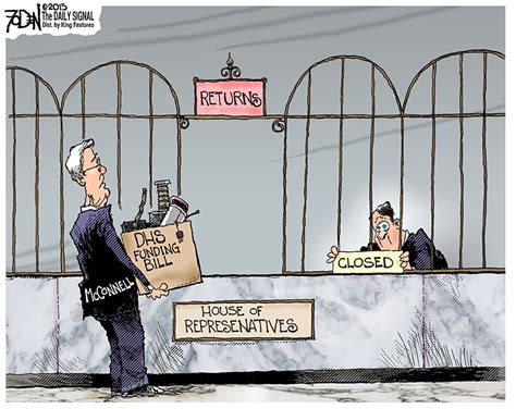 Cartoon The Fight Over Department Of Homeland Security Funding