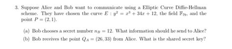 Solved Suppose Alice And Bob Want To Communicate Using A Chegg Com