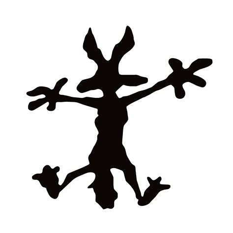 He realizes too late that he's in midair, and plunges into the chasm below. Wile E. Coyote Splat on Window Decal - Wile E. Coyote ...