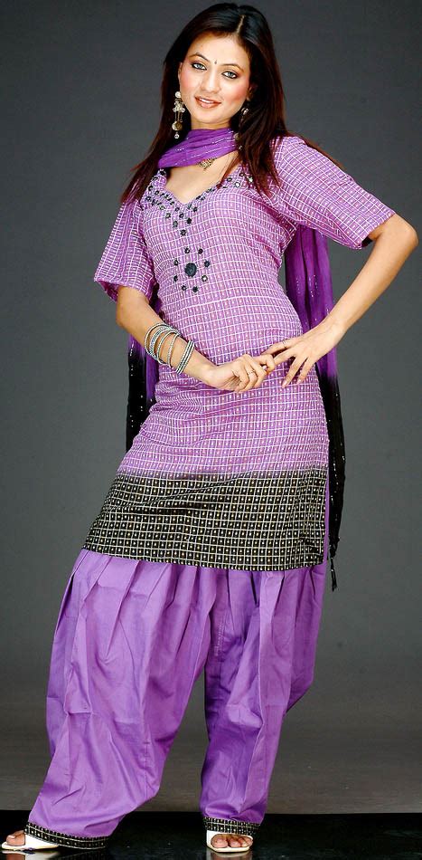 Patiala Salwar Kameez Cotton Salwar Punjabi Design ~ Ladies Fashion