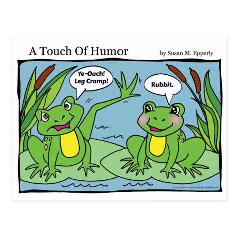A Touch Of Humor Frogs Massage Comic Postcard Zazzle