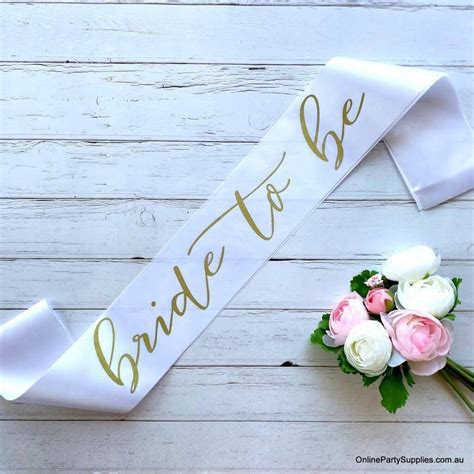White Bridesmaid With Hearts Hen Party Satin Sash Online Party Supplies