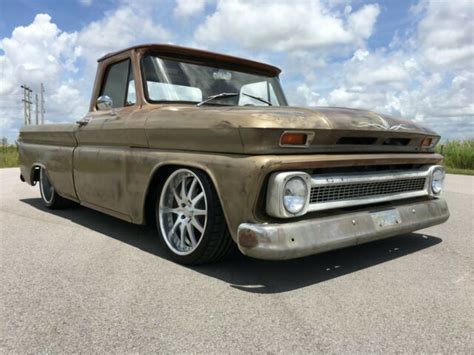 1966 Chevrolet C10 Short Bed Fleetside Air Ride Dropped Slammed Patina