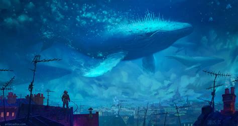 When Did You Last See A Whale In The Night Sky Fab Surreal