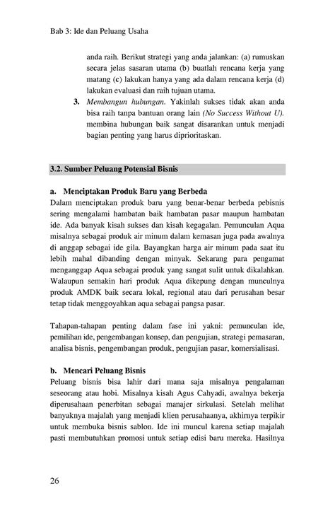 Bagian 7 kewirausahaan - Bab 3: Ide dan Peluang Usaha anda raih