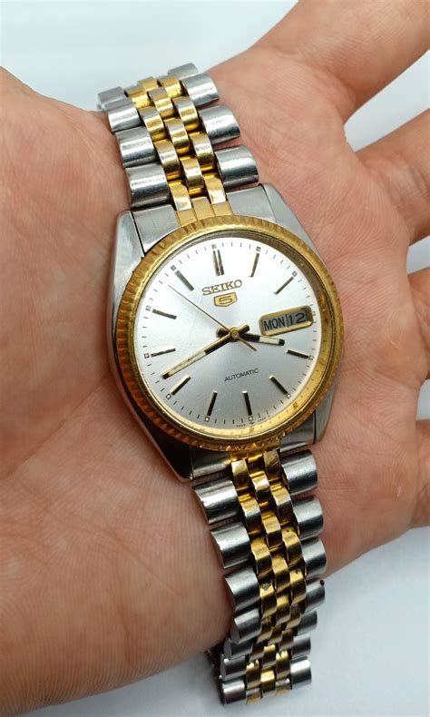 Seiko 5 Rolex Datejust Snxj90 President Style Automatic Watch Not