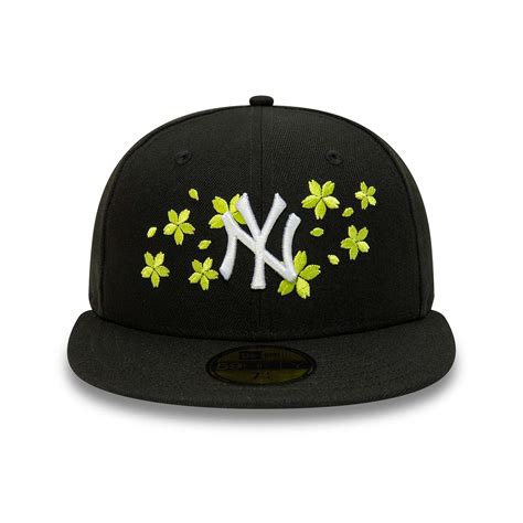 Official New Era New York Yankees Flowers Blackyellow 59fifty Fitted