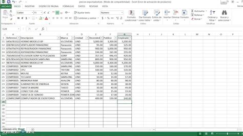 Plantilla De Lista De Precios En Excel Zohal