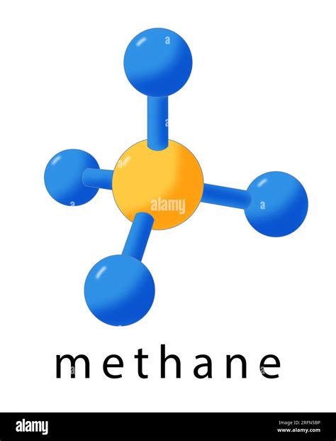 Illustration Of The Molecule Ch4 Or Methane Stock Photo Alamy