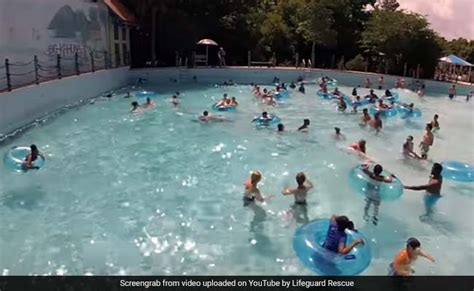 Lifeguard Spots Girl Drowning In Crowded Pool Rescue Caught On Camera