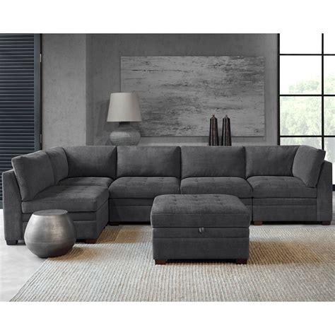 It is not the same as item 1355974, thomasville artesia fabric sectional with ottoman, which is available online. Thomasville Tisdale Dark Grey 6 Piece Modular Fabric Sofa ...