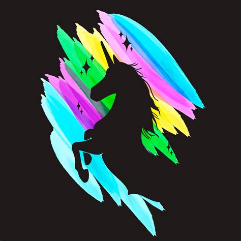 Download Mythology illustration set of unicorn silhouette, unicorn with watercolor - Download Free ...