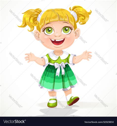 Cute Little Girl Reaches Out For Hugs Royalty Free Vector