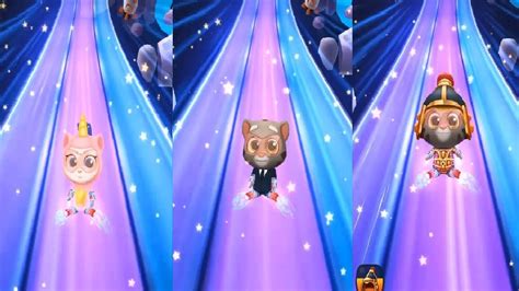 Talking Tom Gold Run Unicorn Angela VS AGENT TOM VS GENERAL TOM FLY