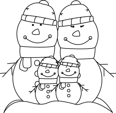 This kind of graphical art is available for free for people around and for organizations wish to use it. Black and White Snowman Family Clip Art - Black and White ...