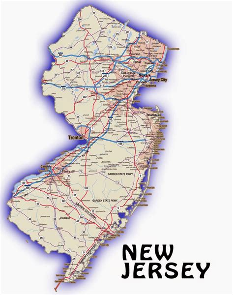 Road Map Of New Jersey With Cities United States Maps Map