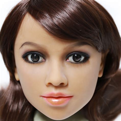 2017 newest top quality head 64 big doll s head tan skin sex doll head for silicone sex doll
