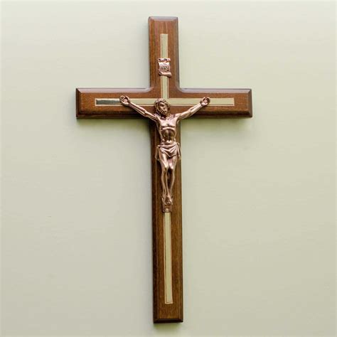 Handmade Crucifix Wall Cross Wooden Catholic Crucifix Hanging
