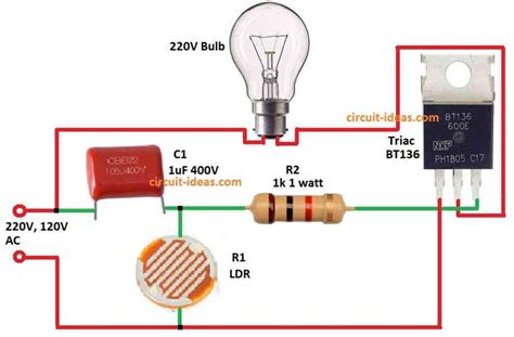 Simple Day Night Activated Switch Circuit Using A Triac And Ldr