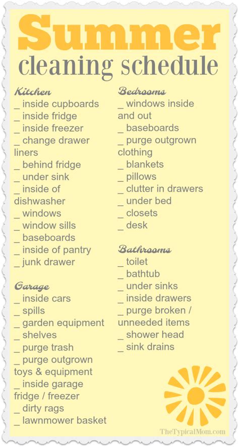 20 Summer Cleaning And Decluttering Checklists