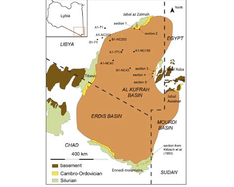 Location Of Study Areas In Al Kufrah Basin Se Libya Measured