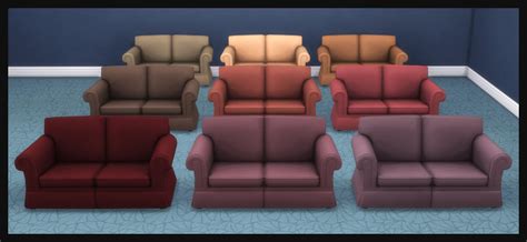 Mod The Sims Hipster Hugger Sofa Unlocked Matching Love Seat And