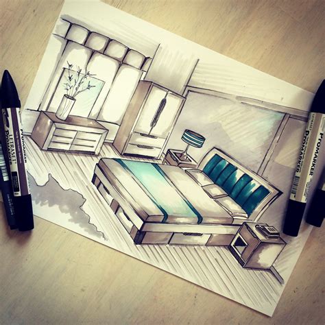 Beautiful Bedrooms Interior Design Sketches Interior Design Drawings
