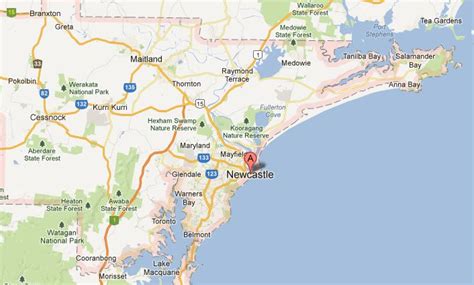 Australia Map Newcastle