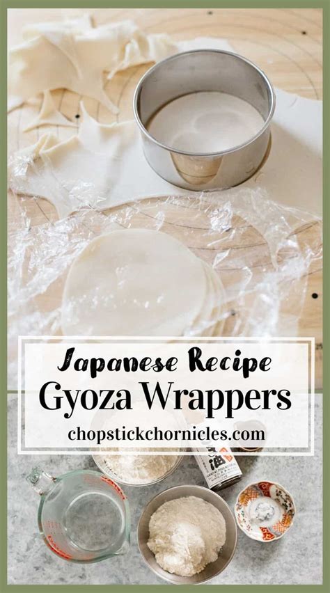 How do you make gyoza wrappers with chopsticks? Homemade Japanese Gyoza Wrappers | Recipe in 2020 ...