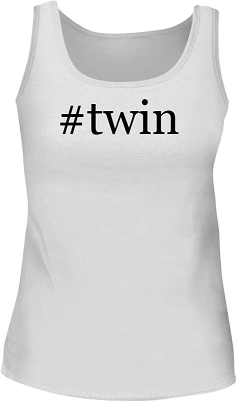 Twin Women S Soft And Comfortable Hashtag Tank Top White Xx Large Clothing