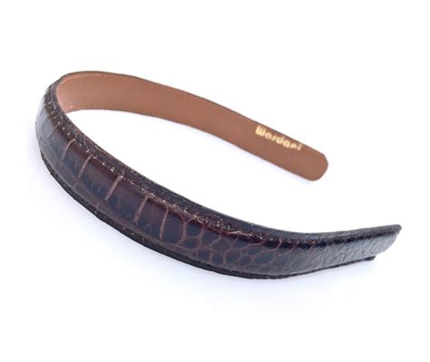Leather Headband Gator Embossed Leather Made Of Calfskin 34″ Wide