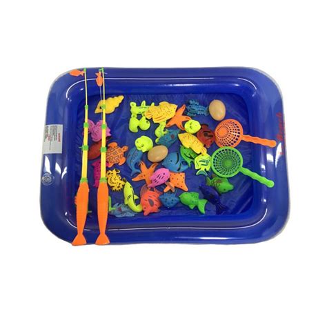 39pcs Set Plastic Magnetic Fishing Toys Baby Bath Toy Fishing Game 1