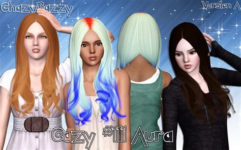 Cazy`s Aura Hairstyle Retextured By Chazy Bazzy Sims 3 Hairs