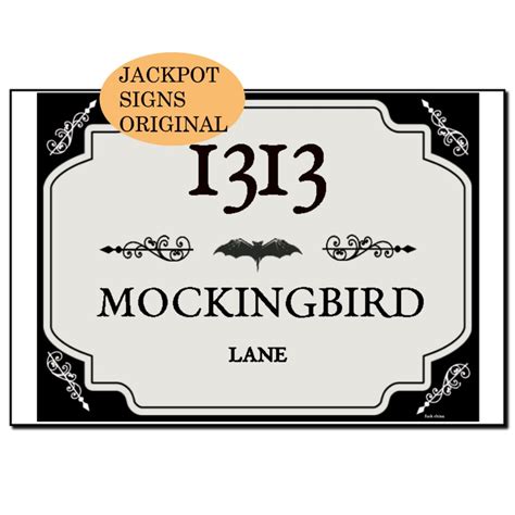 1313 Mockingbird Lane Sign Metal Print Sign The Munsters No Etsy
