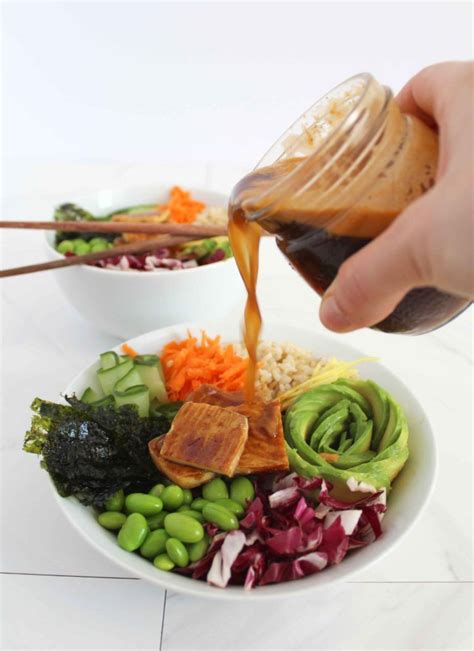 Protein Packed Vegan Sushi Bowl Recipe With Sweet Soy Ginger Sauce