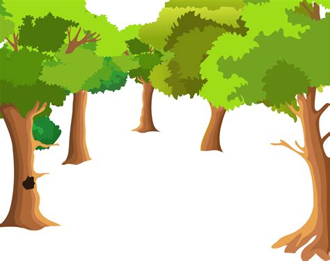 Landscape Painting Cartoon Drawing Cartoon Forest Tree Background