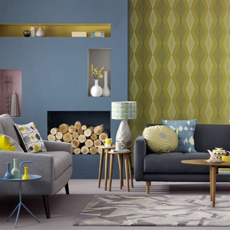 Blue And Yellow Living Room Living Room Colours Ideal Home