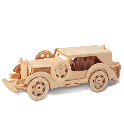 Puzzled 3D Puzzle V8 Model Classic Car Wood Craft Construction Model