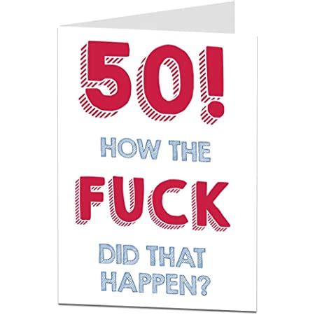 Th Birthday Card For Men Women Funny Rude Joke Amazon Co Uk